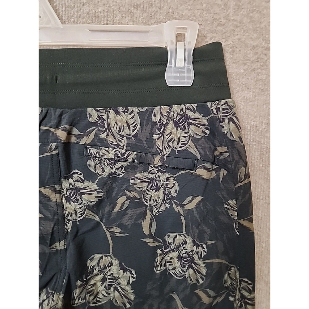 Athleta Trekkie North Printed Jogger Pants Womens 4 Olive Green Floral Pull On - Picture 6 of 10